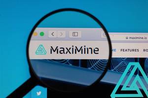 MaxiMine logo under magnifying glass