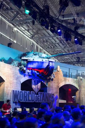 Messestand von World Of Tanks bei der Gamescom 2017