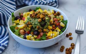 Mexican Salad with Chickpea, corn and tomato