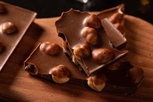 Milk chocolate with nuts