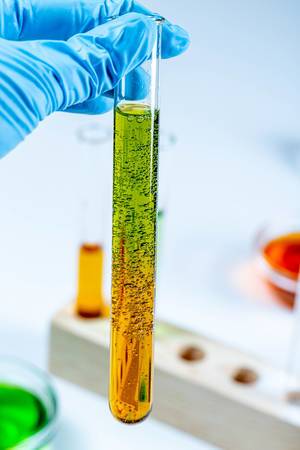 Mixing two reagents in a test tube