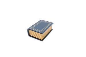 Mock-up of old book isolated on white background