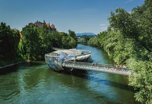 Mur Island bridge in Graz