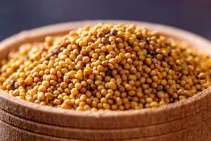 Mustard seeds close-up