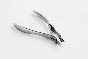 Nail clippers on white background