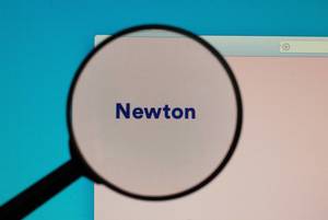 Newton logo under magnifying glass