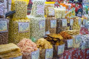 Nuts and Dried Food at Ben Thanh Market in Saigon