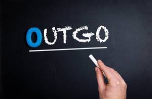 Outgo text on blackboard