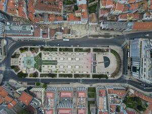 Park in Lissabon, Portugal (Drohnenfoto)