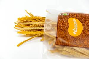 Pasta aus Sojabohnen für glutenfreie und vegane Ernährung in Packung