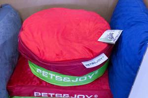 Pets&Joy Haustierbett in grün und rot
