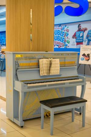 Piano inside Lot 10 Shopping Mall in Kuala Lumpur