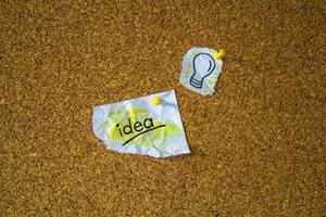 Pieces of Paper depicting an Idea