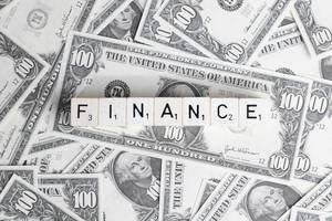 Pile of cash with text Finance