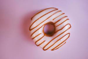 Pink caramel donut