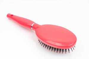 Pink Comb Brush for girls isolated above white background (Flip 2020)