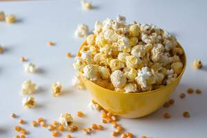 Popcorn Bowl on a White Background