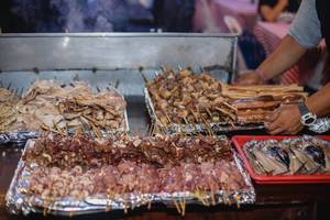 Pork Barbeques ready to be grilled, Bacolod City