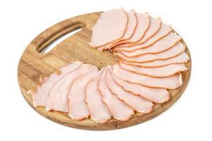 Pork Ham arranged on the wooden board (Flip 2019)