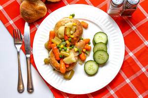 Pot Pie with Carrot, pea and Potatoes