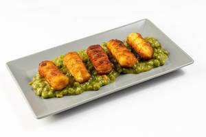 Potato Croquettes with Cooked Green Peas (Flip 2019)