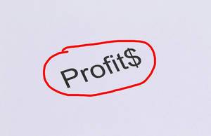 Profit text circled with red pencil