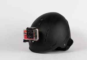 Protection helmet with mounted action camera
