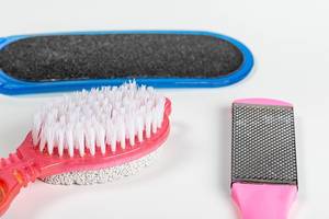 Pumice and nail files for cleansing the skin of the foot