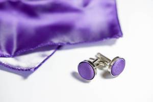Purple cufflinks