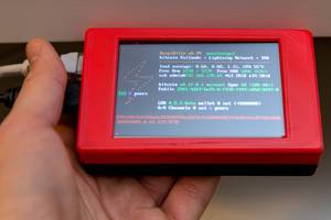 Raspberry Pi in a self-printed 3D printer case for Bitcoin Lightning
