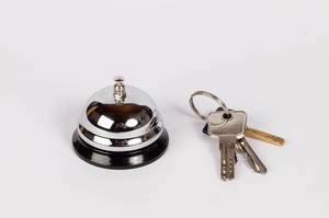 Reception bell and hotel room key  Flip 2019