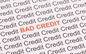 Red Bad Credit text