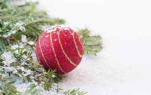 Red Christmas ball ornament