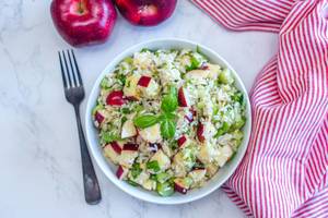 Rice Salad with Apples in a bowl   (Flip 2019)