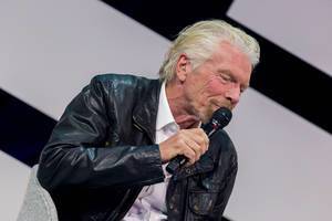 Richard Branson, Investor and founder at the Digital X Convention in Cologne on stage