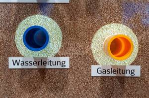 Röhre verschiedener Farben für Wasserleitung und Gasleitung