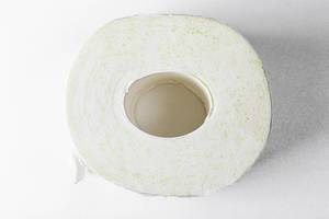 Rolle Toilettenpapier, Aufnahme von oben