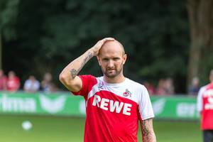 Russian-German football player Konstantin Rausch at the FC Cologne training camp