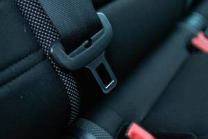 Safety belt in a car