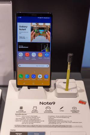 Samsung Galaxy Note 9 auf der Gamescom 2018