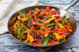 Sauté Vegetables with Pepper, Tomato and Onion
