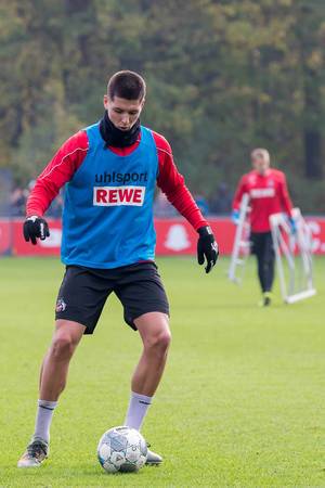 Sava Cestic, Jugendspieler des 1.FC Köln war unter Markus Gisdol im Training der Profis mit dabei