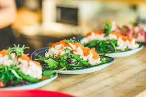 Seafood Salad With Salmon Cream and Fish eggs (Flip 2019)
