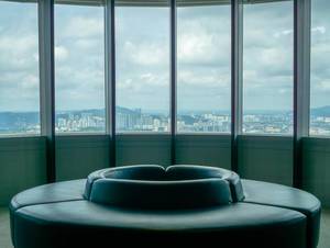 Seating Area of Observation Deck at Petronas Twin Towers in Kuala Lumpur