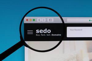 Sedo logo under magnifying glass