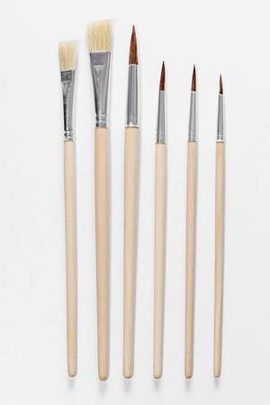 Set paint brushes on white background (Flip 2019)