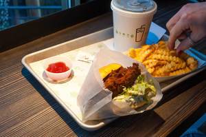Shake Shack: Chicken Burger with Fries