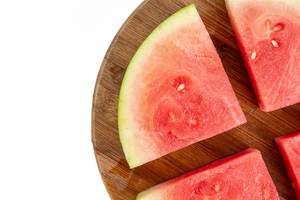 Sicht auf geviertelte Wassermelonenscheiben