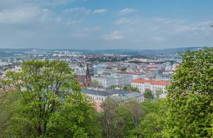 Sicht über die Dächer von Brünn in der Tschechischen Republik