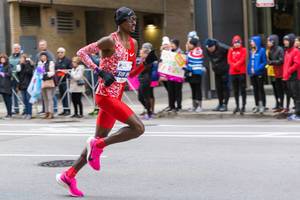 Sir Mo Farah at the Chicago Marathon 2019: his performance this year was disappointing as he was four minutes slower than the winner